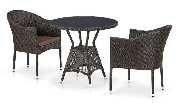 Комплект плетеной мебели AFINA из иск. ротанга T707ANS/Y350-W53 Brown 2Pcs купить в Заводоуковске
