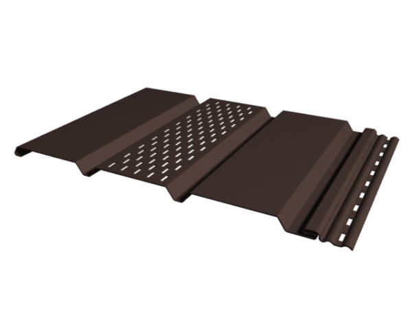 Софит к сайдингу ПЕРФОРАЦИЯ ПО ЦЕНТРУ TECOS ТЁМНЫЙ-КАШТАН купить в Заводоуковске