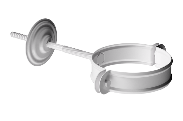 Хомут трубы D90 Döcke STAL PREMIUM Пломбир, (RAL 9010) купить в Заводоуковске