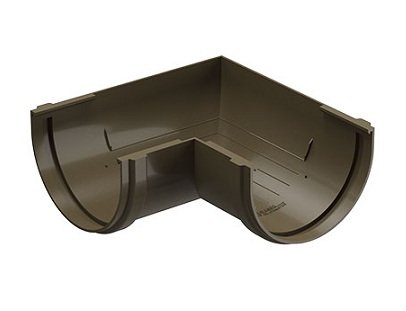 Угол желоба 90˚ Docke Premium ПВХ - Каштан купить в Заводоуковске