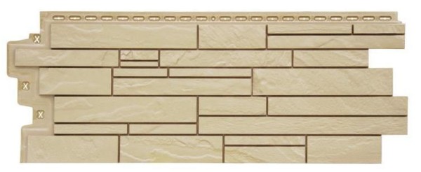 Фасадная панель Grand Line Скала Стандарт бежевый купить в Заводоуковске