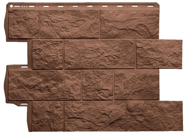 Фасадная панель Альта-Профиль Туф ЭКО Терракотовый купить в Заводоуковске