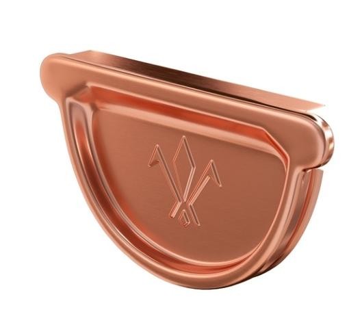 Водосток Aquasistem, система 150/100 - Заглушка желоба универсальная медная купить в Заводоуковске