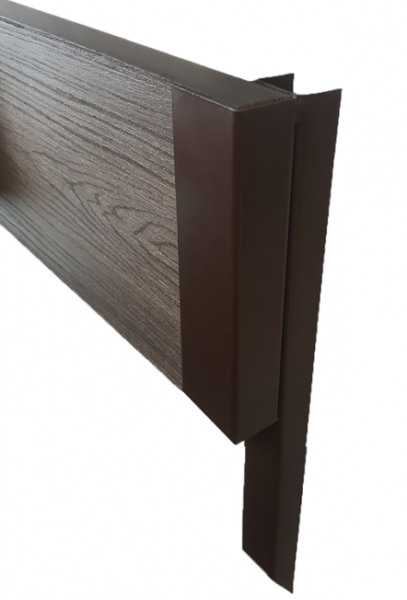 Угловой элемент металлический для досок грядок из ДПК 225мм Коричневый купить в Заводоуковске