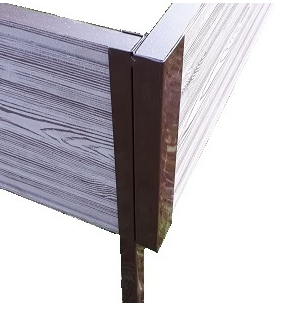 Угловой элемент металлический для досок грядок из ДПК 300мм Коричневый купить в Заводоуковске