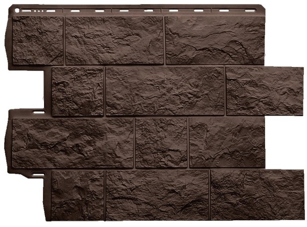 Фасадная панель Альта-Профиль Туф ЭКО Коричневый купить в Заводоуковске