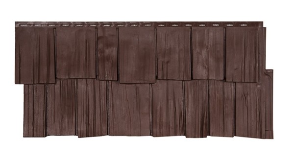 Фасадная панель T-Сайдинг- Щепа Дуб ЭКО-1 Браун купить в Заводоуковске