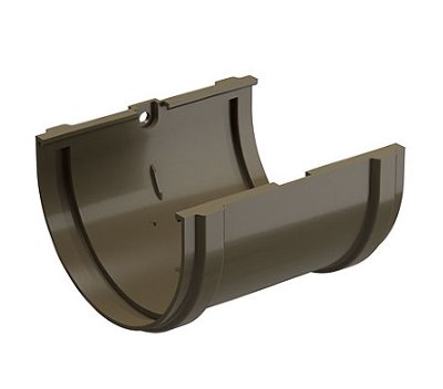 Соединитель желоба Docke Premium ПВХ - Каштан