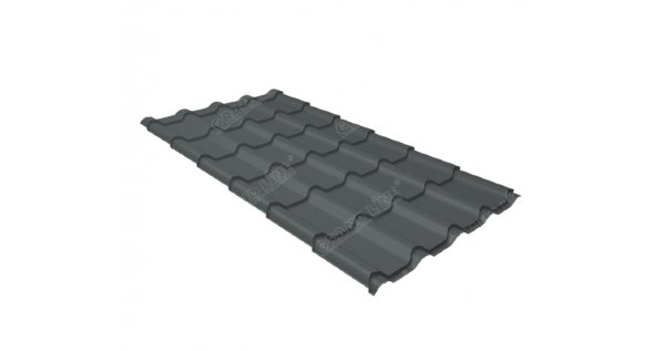 Металлочерепица камея 0,45 PE RAL 7005 мышино-серый купить в Заводоуковске