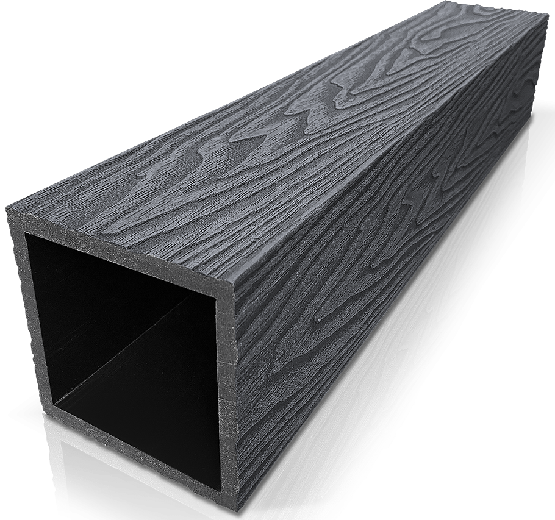 Столб ДПК 3D GardenParkett фактура дерева Графит купить в Заводоуковске