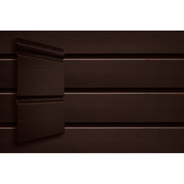 Виниловый сайдинг Grand Line Double-Брус Тёмный Дуб купить в Заводоуковске