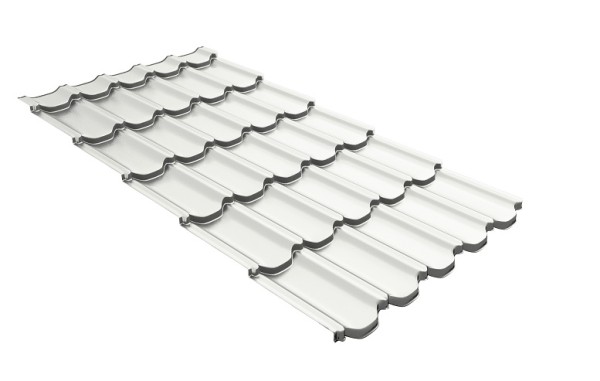 Металлочерепица квинта плюс с 3D резом 0,5 Satin RAL 9003 сигнальный белый купить в Заводоуковске