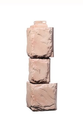 Угол наружный «Камень крупный» Терракотовый