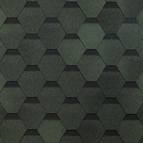 Гибкая черепица Shinglas, коллекция Оптима – Зеленый купить в Заводоуковске