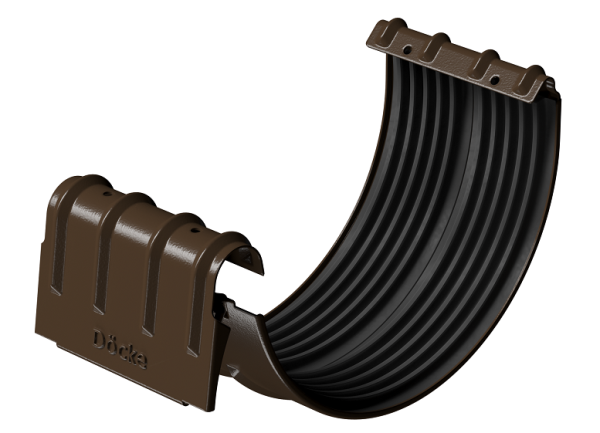 Соединитель желобов D125 Döcke STAL PREMIUM Каштан, (RAL 8017) купить в Заводоуковске