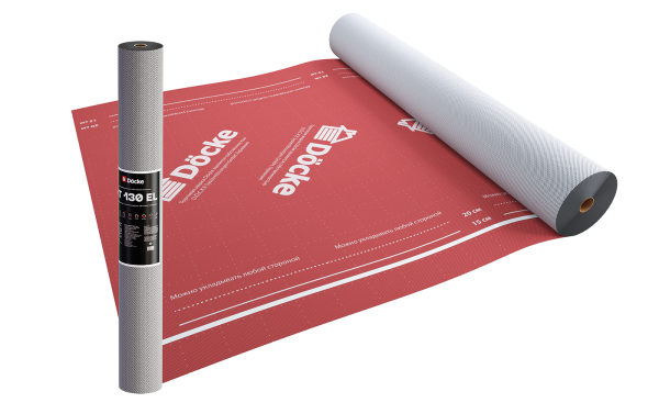 Супердиффузионная мембрана Docke, АT 130 EL трёхслойная, (универсальная с клеевой полосой) купить в Заводоуковске