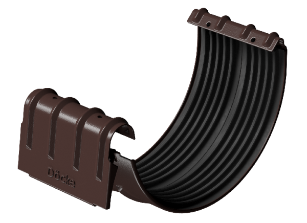 Соединитель желобов D125 Döcke STAL PREMIUM Шоколад, (RAL 8019) купить в Заводоуковске