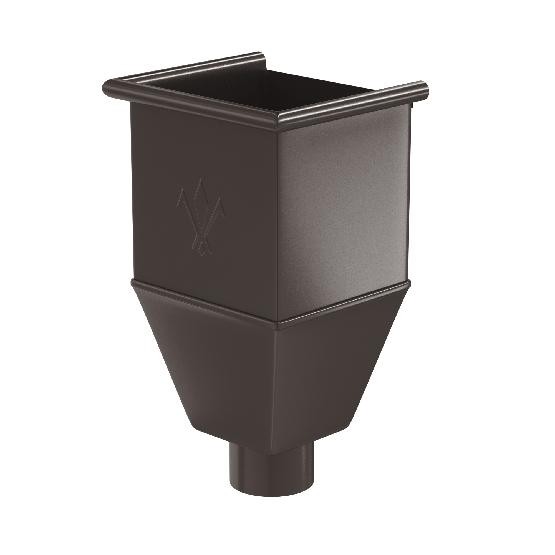 Водосток Aquasistem, система 125x90 - Воронка_водосборная удлиненая RR 32 Тёмно-Коричневый купить в Заводоуковске