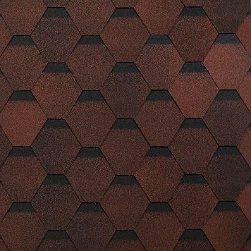 Гибкая черепица Shinglas, коллекция Оптима – Красный купить в Заводоуковске