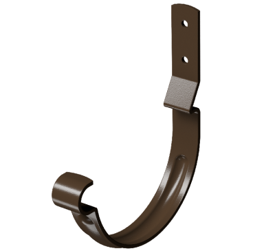 Карнизный крюк короткий (гнутый) D125 Döcke STAL PREMIUM Каштан, (RAL 8017)