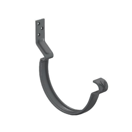 Водосток Aquasistem, система 150/100 - Крюк крепления желоба короткий RAL 7024 Тёмно-серый купить в Заводоуковске