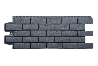 ФП Grand Line состаренный кирпич премиум Графит (шов RAL 9005)