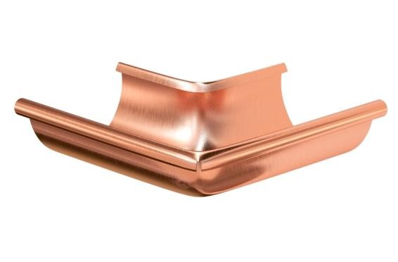 Водосток Aquasistem, система 150/100 - Угол желоба наружный медный 90° купить в Заводоуковске
