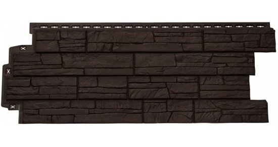 Фасадная панель Grand Line Сланец Шоколадный (коричневый) купить в Заводоуковске