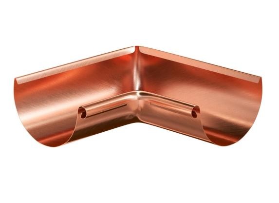 Водосток Aquasistem, система 150/100 - Угол желоба внутренний медный 90° купить в Заводоуковске