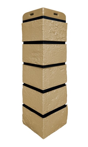 Угол Grand Line состаренный кирпич премиум Песочный (шов RAL 9005) купить в Заводоуковске