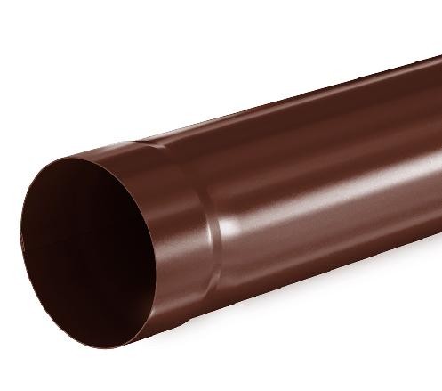 Водосток Aquasistem, система 125x90 - Труба водосточная 1.00м RAL 8017 Коричневый купить в Заводоуковске