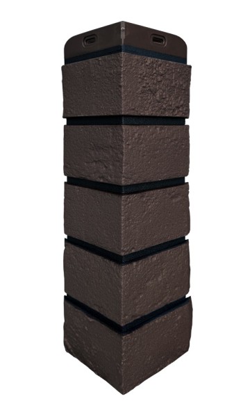 Угол Grand Line состаренный кирпич премиум Шоколадный (шов RAL 9005) купить в Заводоуковске