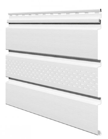 Софит ламинированный VOX UNICOLOR с центральной перфорацией, Белый купить в Заводоуковске