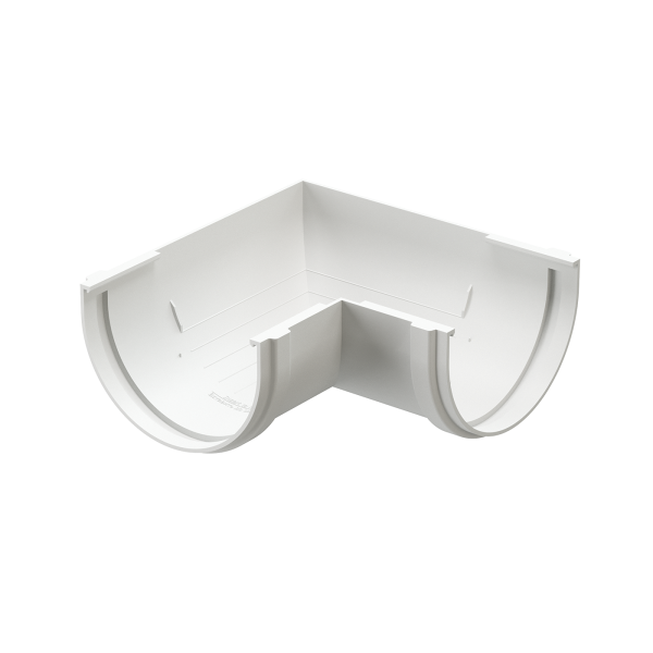 Угол желоба 90˚ Docke Premium ПВХ - Пломбир купить в Заводоуковске