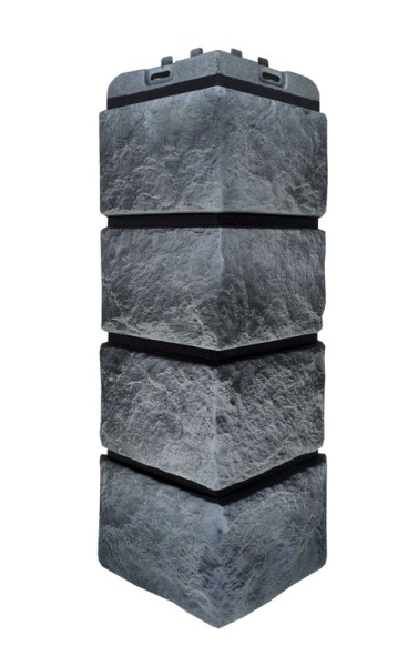 Угол наружный Grand Line Колотый Камень Антрацит, Шов чёрный купить в Заводоуковске