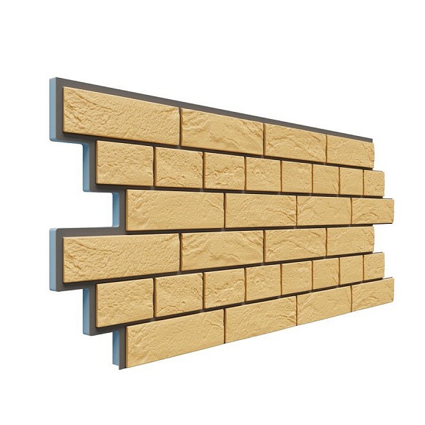 Фасадная термопанель Доломит Венецианский кирпич 20 мм Жёлтый купить в Заводоуковске