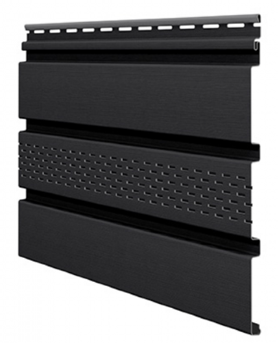 Софит ламинированный VOX UNICOLOR с центральной перфорацией, Графит купить в Заводоуковске