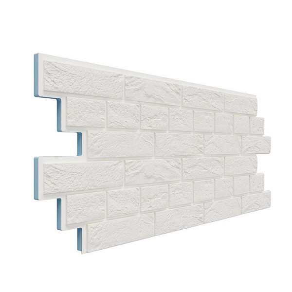Фасадная термопанель Доломит Венецианский кирпич 20 мм Белоснежный купить в Заводоуковске